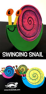 Swinging Snail Knutselen Voor Kinderen Slak Knutsel Knutselen School