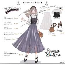 眠れる森の美女 ブライアローズイメージ春コーデ アーカイブ イラストレーターmeecoのブログ powered by ライブドアブログ 女の子 おしゃれ イラスト ディズニー風ファッション ディズニー 服装