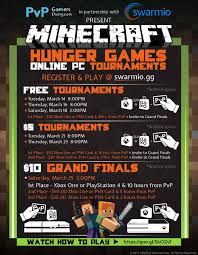 Search for your favourite type of multiplayer server here, whether it's towny, factions, minigames, hunger games or just pure vanilla minecraft servers. Hunger Games Tournament Xbox Or Ps4 Grand Prize Pc Servers Servers Java Edition Minecraft Forum Minecraft Forum