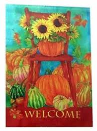Shop for sunflower decor at bed bath & beyond. Meadow Creek Decorative Outdoor Decor Garden Flag Welcome Sunflower Fall Pumpkin Ebay