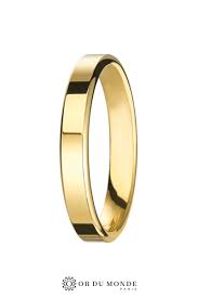 Alliance Ruban Plat 3 5mm Or Du Monde En 2020 Bague Homme Alliance Or