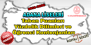 Jul 01, 2021 · adana lise taban puanları 2021 merak edilenler arasında. Lgs Adana Liseleri Taban Puanlari Yuzdelik Dilimleri Ogrenci Kontenjanlari 2018 2019 2020 Kamu Saati