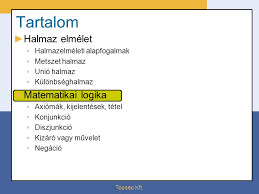 Halmazelmelet Es Matematikai Logika Ppt Letolteni