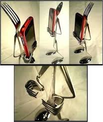 Portacelular Colgador De Toallas Cuchara Y Tenedor Base Para Celular