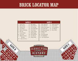 fenway park brick locator boston red sox