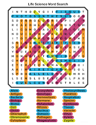 The answers to a world of genetics crossword puzzle are all biology related. Life Science Word Search