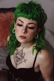 Green Mullet Mullet Hairstyle Punk Hair Alternative Hair
