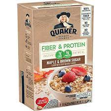 This is a taste test/review of the new quaker protein oatmeal raisin nut and the peanut butter chocolate bars. Amazon Com Quaker Instant Oatmeal Fiber Protein Previously Weight Control Maple Brown Sugar 8 Count Boxes Pack Of 4 Oatmeal Breakfast Cereals