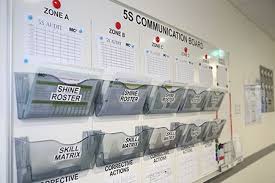 July2014news 5s Board Jpg 450 300 Visual Management Lean Manufacturing Warehouse Management