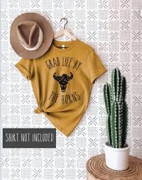 Rae Dunn Font Style Grab Life By The Horns Heat Transfer Etsy Font Styles Rae Dunn Dunn