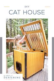Building an outdoor cat house for kitties can keep your watch these diy video. Diy Cat House Simply Designing With Ashley