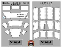 Fox Theater Seating Chart With Seat Numbers Seating Charts Theater Seating Chart