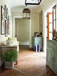 Your brick paver installers can evaluate the drainage for the area to determine if that will be a problem. Cottage Foyer With Red Brick Paver Floor Cottage Kitchen