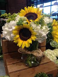 Pin By Tiff Ho On Crafty Pinterest Hydrangea Flower Arrangements Sunflower Arrangements Fall Flower Arrangements