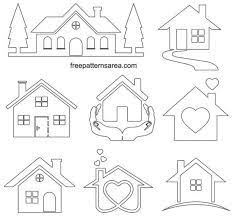 House Silhouette Clipart Vector Illustrations Freepatternsarea House Silhouette Outline Pictures Simple House Drawing