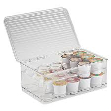 I wasn't too happy with the standard market fare, so i set out to devise my own. Idesign Cabinet Binz Stackable Coffee Pod Storage Box Bed Bath Beyond