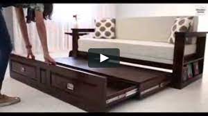 Sofa Converts Into A Bed Without The Need To Store The Seat Cushions Sofa Bed Design Sofa Come Bed Furniture Sofa Bed Wooden