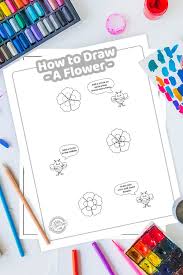Then, begin drawing the u shaped petals of the next flower. How To Draw A Flower Step By Step Tutorial Kids Activities Blog