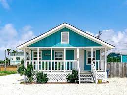 Colorful cottage at ocean isle beach via southern living the brighter and more vibrant the exterior paint color, the more the white trim stands out. Blue Beach House Colors Exterior Novocom Top