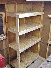 Building A Cheap And Sturdy Garage Shelf Unit Wood Storage Shelves Diy Storage Shelves Woodworking Plans Shelves