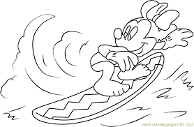 Use colored pencils or markers to make it come to life! Minnie Mouse Surfing Coloring Page For Kids Free Minnie Mouse Printable Coloring Pages Online For Kids Coloringpages101 Com Coloring Pages For Kids