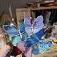 Stained Glass Butterflies in the Vineyard