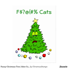 Funny Christmas Tree Jokes Cats Holiday Xmas Zazzle Com In 2021 Funny Christmas Tree Christmas Tree Jokes Christmas Tree Puns