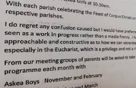 When your child reads your letter, they will go into the test with a positive mindset that will encourage them to try their hardest and prepare them to succeed. Carlow Priest Issues Letter To Parents In Response To Communion Day Uproar