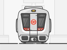 Delhi Metro Delhi Metro Train Illustration Train Vector