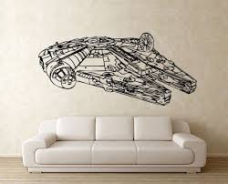 Star Wars Millennium Falcon Vinyl Wall Art Decal Wd0297 Door Tapong 31 99