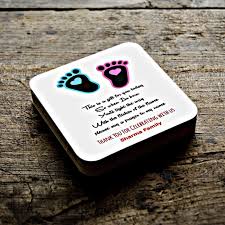 Buy Personalised Coaster Set Of 4 Baby Shower Return Gift Online At Best Prices Giftcart Com