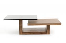 This compact table is the ideal anchor piece for cozier loft or condo spaces. Wood Balance Coffee Table Modern Furniture Brickell Collection