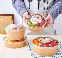 Gobest Disposable Custom Printed Hot Soup Paper Kraft Bowl 32oz Food  Container with Custom logo with Matching Paper Lids