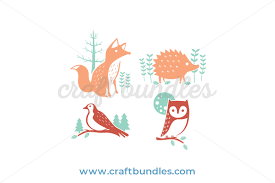 Download Woodland Animals Svg Cut File Craftbundles