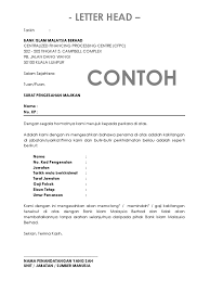 Nama & keterangan staf lengkap terutama. Contoh Surat