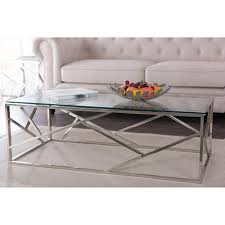 Baxton Studio Fiona Modern Silver Metallic Coffee Table 203 85 Coffee Table Modern Coffee Tables Contemporary Coffee Table