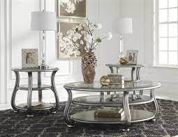 Ashley Furniture Coralayne 3pc Coffee Table Set Living Room Table Sets Silver Coffee Table Coffee Table