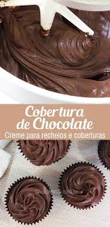 Receita De Cobertura De Chocolate Para Bolos E Cupcakes Tambem Pode Ser Usada Como Recheio Para Bolos E Uma Variacao Do Buttercream Pois Cupcakes Butte