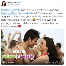 Salaam e namaste full movie hd. Salaam Namaste Has To Be My Most Fun Movie Says Preity Zinta Ani Bw Businessworld