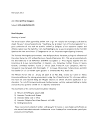 Learn how to write a good formal business email/letter of request (to politely ask for information or for people to do something) in this online exercise (with formal email of request exercise. Hod Cover Letter To Delegates For Annual Session 2013