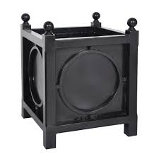 Bristol 20 In Square Black Gal Vanized Metal Planter 6001bk The Home Depot Metal Planter Boxes Planter Boxes Metal Planters