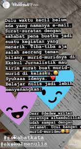 Maybe you would like to learn more about one of these? Kelas Jurnalistik Berkirim Surat Dengan Sahabat Pena