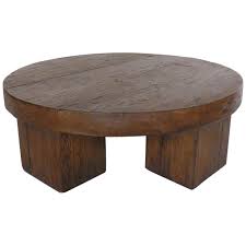 Shop reclaimed wood coffee tables handcrafted by expert craftsmen with quality made to last. Custom Reclaimed Wood Rustic Chunky Round Coffee Table At 1stdibs