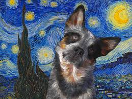 Australian cattle dogs that excel in the show ring and in the home. Australian Cattle Dog Blue Heeler Art Van Gogh Starry Night Painting By Sandra Sij