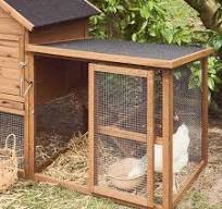 Poulailler 4 poules bois de sapin avec enclos