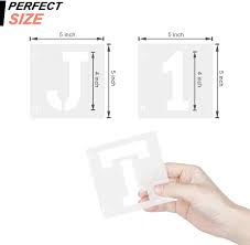 5 letter kit tracing stencils . Buy 5 Letter Stencils For Painting On Wood Reusable 36 Pcs Alphabets And Numbers Stencils With Unique Connection Design Alphabet Letter Templates For Wood Glass Canvas Fabric Chalkboard Signage Online In
