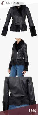 Ted Baker Shearling Serer Leather Biker Jacket Fur Leather Jacket Gorgeous Leather Leather Biker Jacket