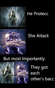 Anyone who has ever teamed up with a player using trinity will know why. Shipping Limbo And Mesa With Low Quality Meme Warframe