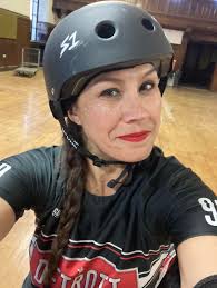 Looks like I'll be wearing a little more make up to work tomorrow but we  won! Great job Detroit Roller Derby Allstars. And Ohio Roller Derby thanks  for a fantastic game!