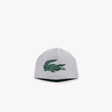 More add to cart 12090 5859 lacoste bonnet à revers en laine côtelée à bandes contrastées rouge rouge bleu. Bonnet Lacoste Rb2186 Y9k Gris Chine Et Vert Cdiscount Pret A Porter